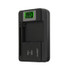 SS-5 Universal Cell Phone Battery Charger With USB Output & LCD Display, US Plug(Black)