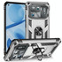 For Xiaomi Mi 11 Ultra Shockproof TPU + PC Phone Case with Holder(Silver)