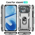 For Xiaomi Mi 11 Ultra Shockproof TPU + PC Phone Case with Holder(Silver)