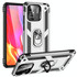 For Xiaomi Redmi 12C / 11A Shockproof TPU + PC Phone Case with Holder(Silver)