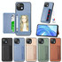 For Xiaomi Mi 11 Lite Carbon Fiber Magnetic Card Bag Phone Case(Blue)