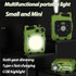 Mini Keychain COB Flashlight USB Rechargeable Magnetic Work Light For Outdoor Camping(Green)