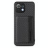 For Xiaomi Mi 11 Lite Carbon Fiber Magnetic Card Bag Phone Case(Black)