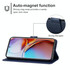 For Motorola Edge 40 Leather Phone Case(Blue)