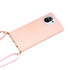 For Xiaomi Mi 11 Lite Wheat Straw Material + TPU Phone Case with Lanyard(Pink)