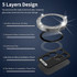 For Samsung Galaxy S23 5G / S23+ 5G ENKAY 9H Rear Camera Lens Glitter Aluminium Alloy Ring Tempered Glass Film(Silver)