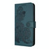 For OPPO Reno8 Datura Flower Embossed Flip Leather Phone Case(Dark Green)