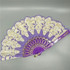 Spain Style Plastic Folding Fan Peacock Lace Fan Ladies Dance Gilding Fan, Size:23x42cm(Purple)