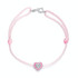 S925 Sterling Silver Pink Heart Anklet Women Jewelry