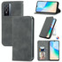 For vivo Y76 5G Retro Skin Feel Magnetic Horizontal Flip Leather Phone Case(Gray)