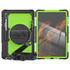 For Samsung Galaxy Tab S8 Ultra 14.6 inch SM-X900 Silicone + PC Tablet Case with Shoulder Strap(Black+Yellow Green)