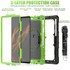 For Samsung Galaxy Tab S8 Ultra 14.6 inch SM-X900 Silicone + PC Tablet Case with Shoulder Strap(Black+Yellow Green)