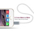 ZS0087 3.5mm Male to Male Earphone Cable with Mic & Wire-controlled, Cable Length: 1.4m(White)