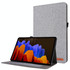 For Samsung Galaxy Tab S8 Ultra Horizontal Flip Fabric Leather Tablet Case with Card Slots & Holder(Grey)