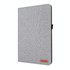 For Samsung Galaxy Tab S8 Ultra Horizontal Flip Fabric Leather Tablet Case with Card Slots & Holder(Grey)