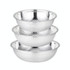 3 PCS / Set SiGang Stainless Steel Rice Washing and Vegetable Draining Basin(24cm+26cm+28cm)