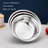3 PCS / Set SiGang Stainless Steel Rice Washing and Vegetable Draining Basin(24cm+26cm+28cm)