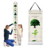 Removable Wall-mounted Height Ruler With Botanical Print Decoration
