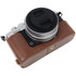 1/4 inch Thread PU Leather Camera Half Case Base for Nikon Z fc (Khaki)