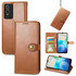 For vivo Y76s Solid Color Leather Buckle Phone Case(Brown)