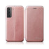 For Samsung Galaxy S22 Ultra 5G Retro Texture Magnetic Card Holder Leather Case(Rose Gold)