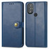 For Motorola Moto G Power 2022 Solid Color Leather Buckle Phone Case(Blue)