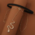 2 PCS BT192-1 Elastic Snake Long Anklet Body Chain Accessories(Gold)