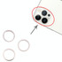 3 PCS Rear Camera Glass Lens Metal Outside Protector Hoop Ring for iPhone 13 Pro Max(White)