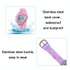 JNEW A380-86576 Student Cartoon Flamingo Waterproof Luminous Multifunction LED Electronic Watch(Dark Purple)