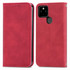 For Google Pixel 5a 5G Retro Skin Feel Business Magnetic Horizontal Flip Leather Case with Holder & Card Slots & Wallet & Photo Frame(Red)