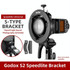 Godox S2 Speedlite S-Type Bracket Bowens Mount Flash S-type Holder Bracket (Black)