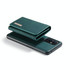 For OnePlus 9 (EU/NA) DG.MING M1 Series 3-Fold Multi Card Wallet  Back Cover Shockproof Case with Holder Function(Green)