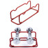 Gym Vertical Dumbbell Rack Dumbbell Holder, Specification: Small (Red)