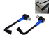 2 PCS Universal 22mm Shockproof Protection Rod CNC Horn Shape Handbrake Motorcycle Modification Accessories(Blue)