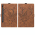 For Samsung Tab S7+ T970 T976B Love Butterfly Pattern Horizontal Flip Leather Case with Holder(Brown)