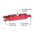 A5592 2 PCS 40mm Red French Tubeless Valve Core with Red Disassembly Tool for Road Bike