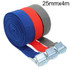 Car Tension Rope Luggage Strap Belt Auto Car Boat Fixed Strap with Alloy Buckle,Random Color Delivery, Size: 25mm x 4m