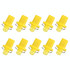 10 PCS 0.4W B8.5 Wedge Instrument Panel COB LED Light Dashboard Gauge Cluster Indicator Lamp Bulb (Amber)