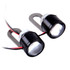 2 PCS 12V 3W Eagle Eyes LED Light For Motorcycle Wire Length: 45cm(Green Light)