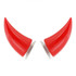 2 PCS Motorcycle Helmet Devil Decoration Motorbike Helmet Suction Cups Horns Decoration Headwear Sucker(Red)