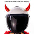 2 PCS Motorcycle Helmet Devil Decoration Motorbike Helmet Suction Cups Horns Decoration Headwear Sucker(Red)