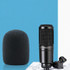 2 PCS Suitable For Audio-Technica AT2020/ATR2500/AT2035 Microphone Sponge Cover Blowout And Windproof Microphone Cover(Black)