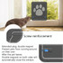 Pet Supplies Dog Paw Print Door Bite-Proof Small Dog Cat Screen Window Door Cat And Dog Door(Black)