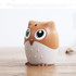 2 PCS Plastic Owl Press Type Automatic Toothpick Box(Orange)