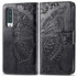 For Arrows NX9 F-52A Butterfly Love Flower Embossed Horizontal Flip Leather Case with Bracket / Card Slot / Wallet / Lanyard(Black)