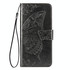 For Arrows NX9 F-52A Butterfly Love Flower Embossed Horizontal Flip Leather Case with Bracket / Card Slot / Wallet / Lanyard(Black)