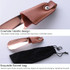 AD201 Portable Short Leather Shoehorn(Black)