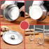 Stainless Steel Pot Rack Single Alcohol Dry Pot Skewers Shabu-Shabu, Style:Without Cover
