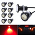 10 PCS 18mm 1.5W DC9-80V Motorcycle Eagle Eye Light Single Lens(Red Light)