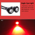 10 PCS 18mm 1.5W DC9-80V Motorcycle Eagle Eye Light Single Lens(Red Light)